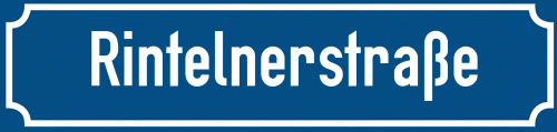 Straßenschild Rintelnerstraße zum kostenlosen Download