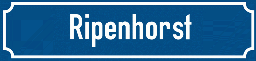 Straßenschild Ripenhorst