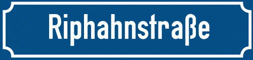 Straßenschild Riphahnstraße