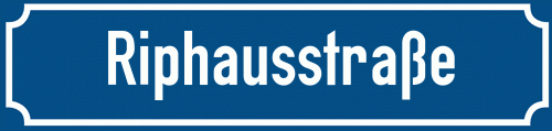 Straßenschild Riphausstraße