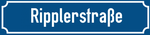 Straßenschild Ripplerstraße