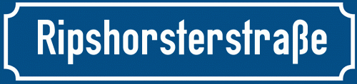 Straßenschild Ripshorsterstraße