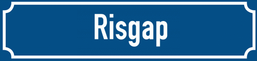 Straßenschild Risgap