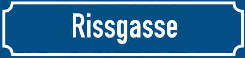 Straßenschild Rissgasse