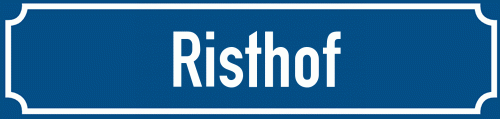 Straßenschild Risthof