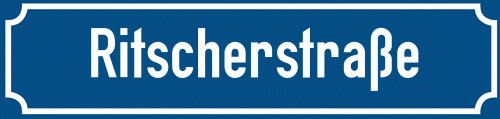 Straßenschild Ritscherstraße