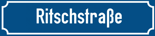 Straßenschild Ritschstraße zum kostenlosen Download