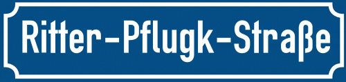 Straßenschild Ritter-Pflugk-Straße