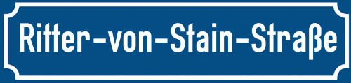 Straßenschild Ritter-von-Stain-Straße