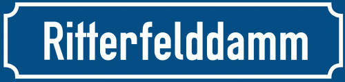 Straßenschild Ritterfelddamm