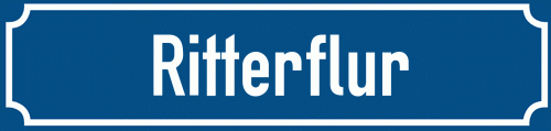 Straßenschild Ritterflur