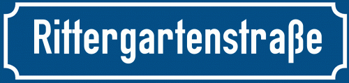 Straßenschild Rittergartenstraße