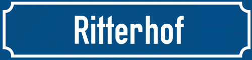 Straßenschild Ritterhof