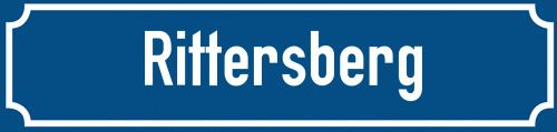 Straßenschild Rittersberg