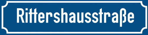 Straßenschild Rittershausstraße
