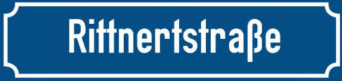 Straßenschild Rittnertstraße