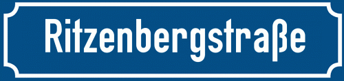 Straßenschild Ritzenbergstraße