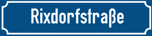 Straßenschild Rixdorfstraße
