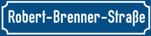Straßenschild Robert-Brenner-Straße