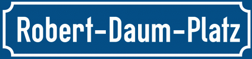 Straßenschild Robert-Daum-Platz