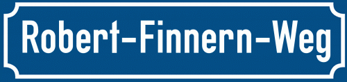 Straßenschild Robert-Finnern-Weg