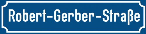 Straßenschild Robert-Gerber-Straße