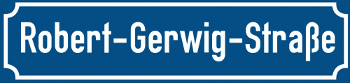 Straßenschild Robert-Gerwig-Straße