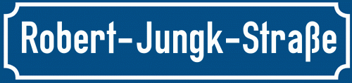 Straßenschild Robert-Jungk-Straße zum kostenlosen Download