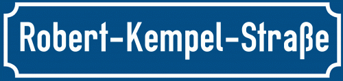 Straßenschild Robert-Kempel-Straße