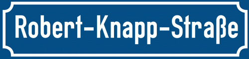 Straßenschild Robert-Knapp-Straße