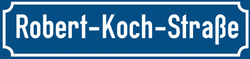 Straßenschild Robert-Koch-Straße zum kostenlosen Download