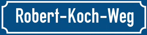 Straßenschild Robert-Koch-Weg zum kostenlosen Download