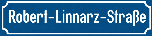 Straßenschild Robert-Linnarz-Straße