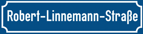 Straßenschild Robert-Linnemann-Straße
