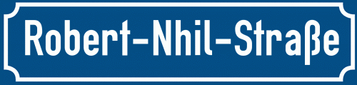 Straßenschild Robert-Nhil-Straße