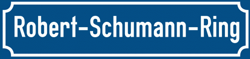 Straßenschild Robert-Schumann-Ring