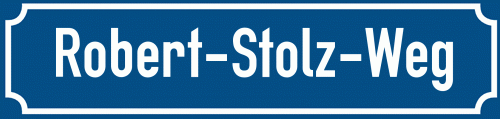 Straßenschild Robert-Stolz-Weg