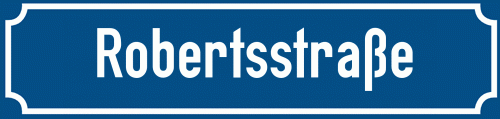 Straßenschild Robertsstraße