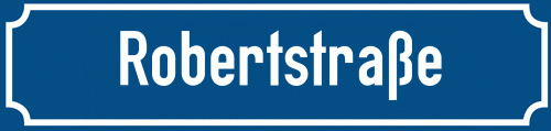 Straßenschild Robertstraße