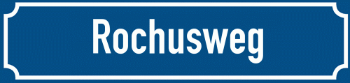 Straßenschild Rochusweg zum kostenlosen Download