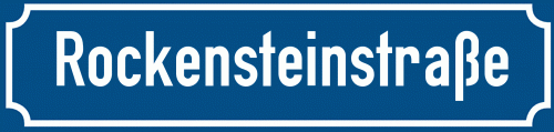 Straßenschild Rockensteinstraße zum kostenlosen Download