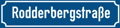 Straßenschild Rodderbergstraße