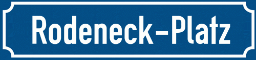 Straßenschild Rodeneck-Platz zum kostenlosen Download