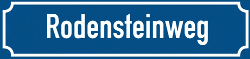 Straßenschild Rodensteinweg