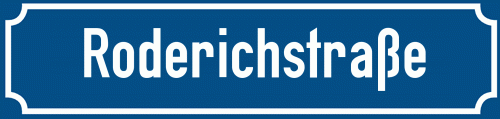 Straßenschild Roderichstraße