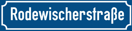 Straßenschild Rodewischerstraße