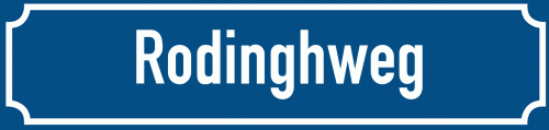 Straßenschild Rodinghweg