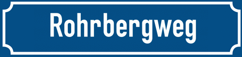 Straßenschild Rohrbergweg