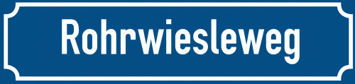 Straßenschild Rohrwiesleweg