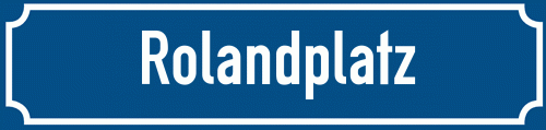 Straßenschild Rolandplatz